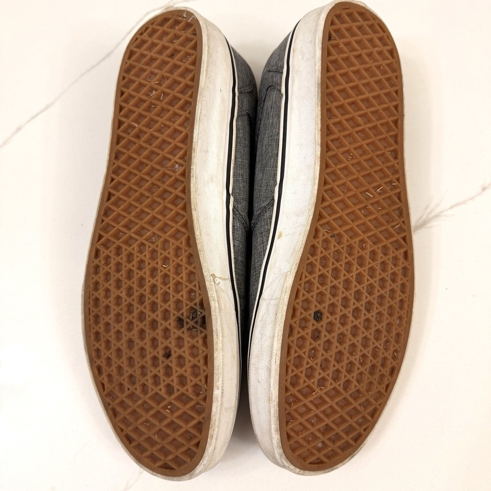 Vans Asher Deluxe Skate Shoes Mens 11.5 Gray Slip-On Comfort Textile - Picture 7 of 8